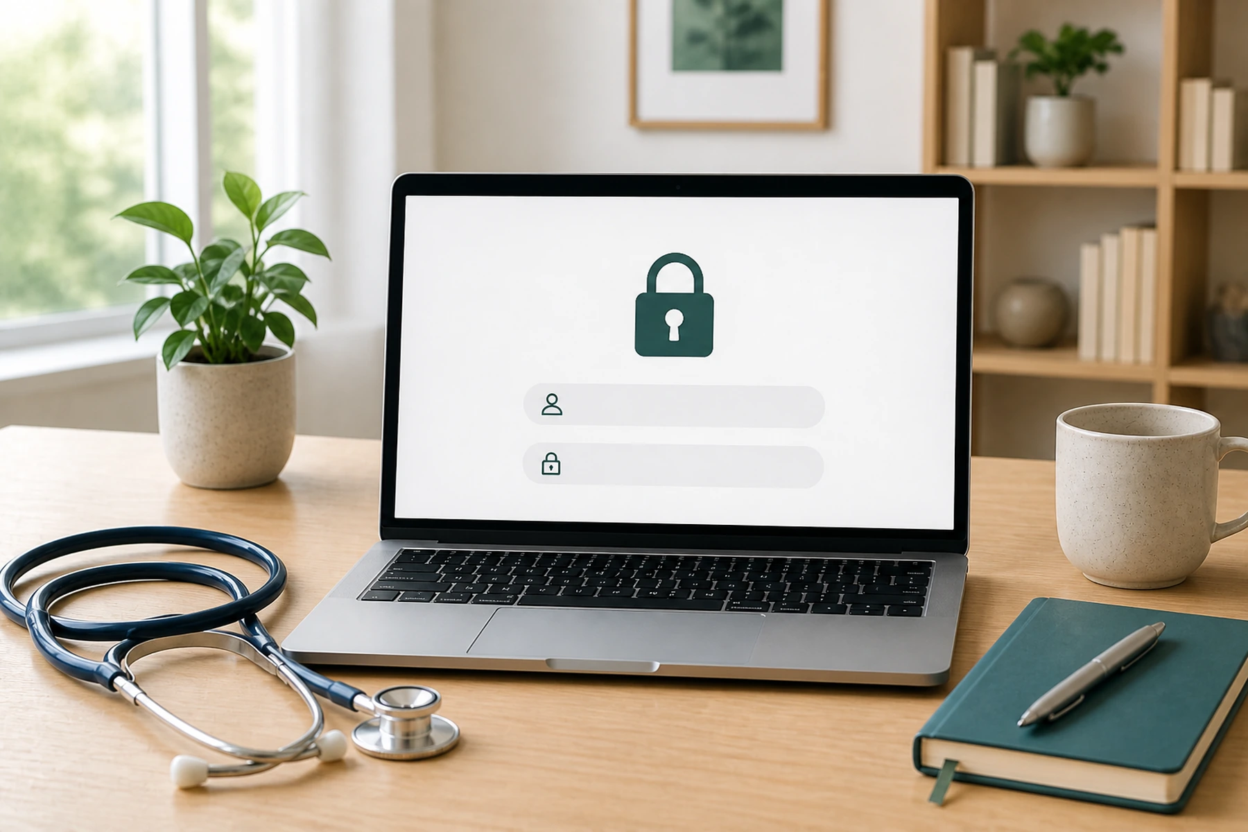 Secure identity verification on a clinical laptop